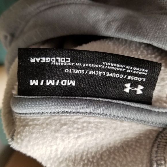 GRAY space dye hoodie kangaroo pouch pullover long sleeve medium M womens shown - Picture 3 of 4